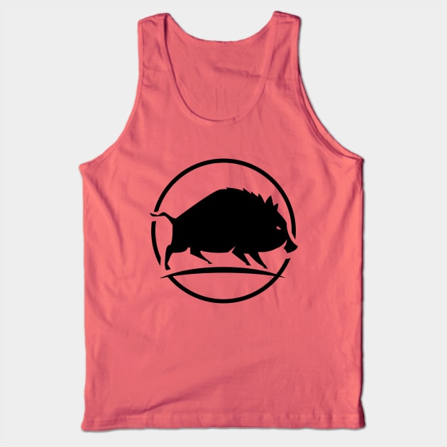 Wild Hog or Wild Boar Tank Top by ArtAndPixels